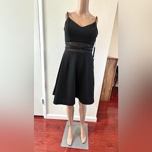 Elegant Black Dress with Rhinestone Detail